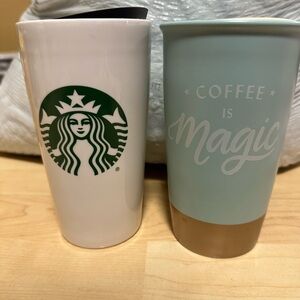 Starbucks ceramic tumblers 12 oz (duo)